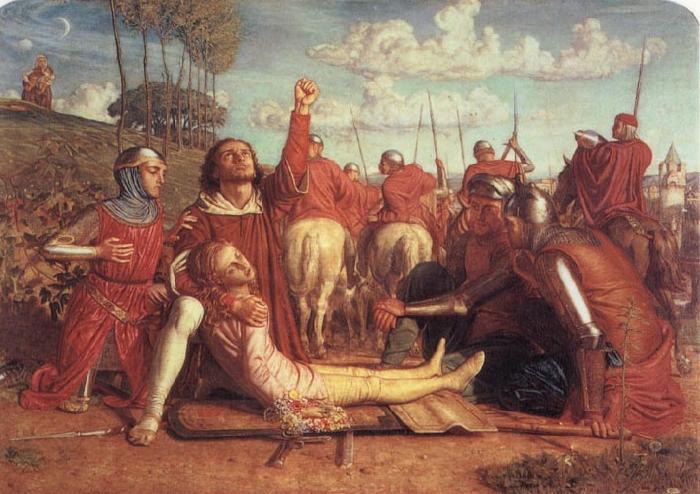 William Holman Hunt Rienzi Vowing to Obtain Justice for the Death of his Young Brother,Slain in a Skirmish Between the Colonna and Orsini Factions